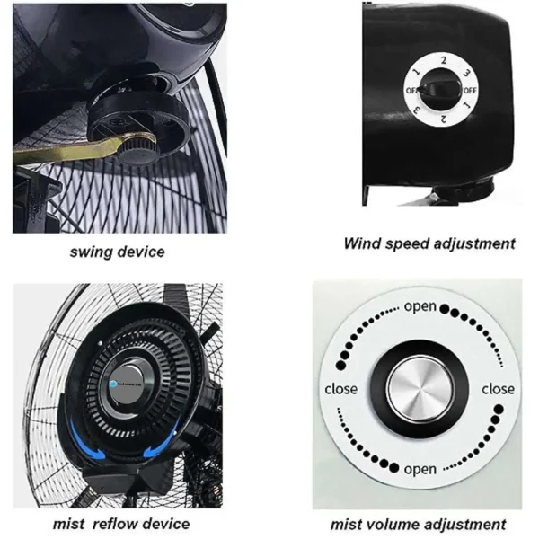 Cool Master 26 Inch Wall Mist Fan ES-XF26M, 380W, For Sale - Image 4
